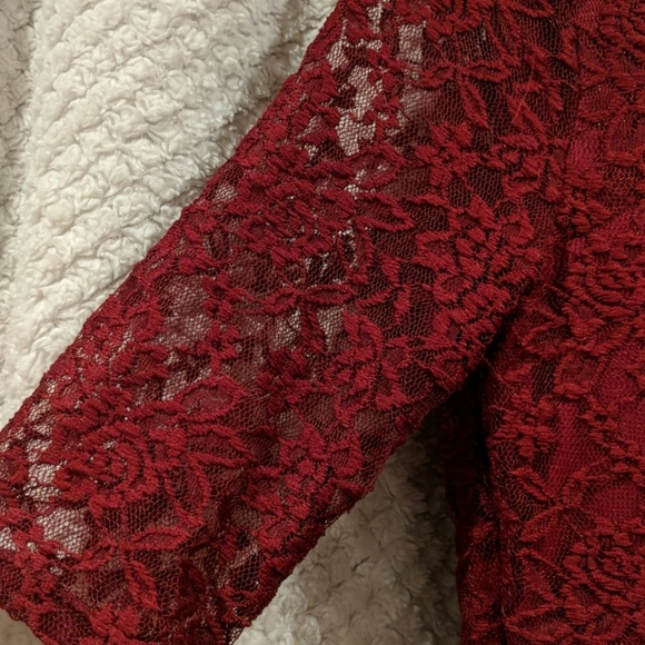 BCX Red Lacey flare dress - Picture 3 of 3